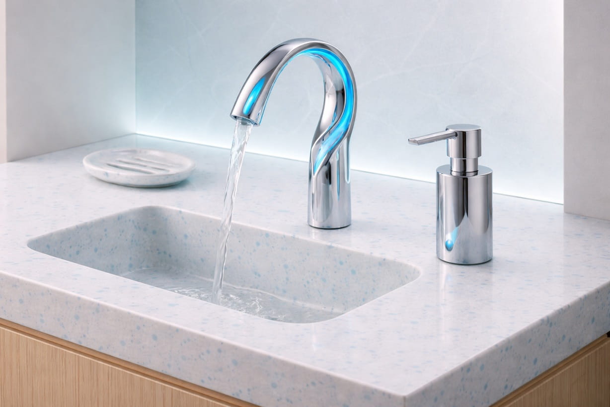 Glowing faucet